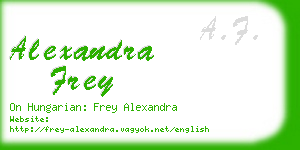 alexandra frey business card